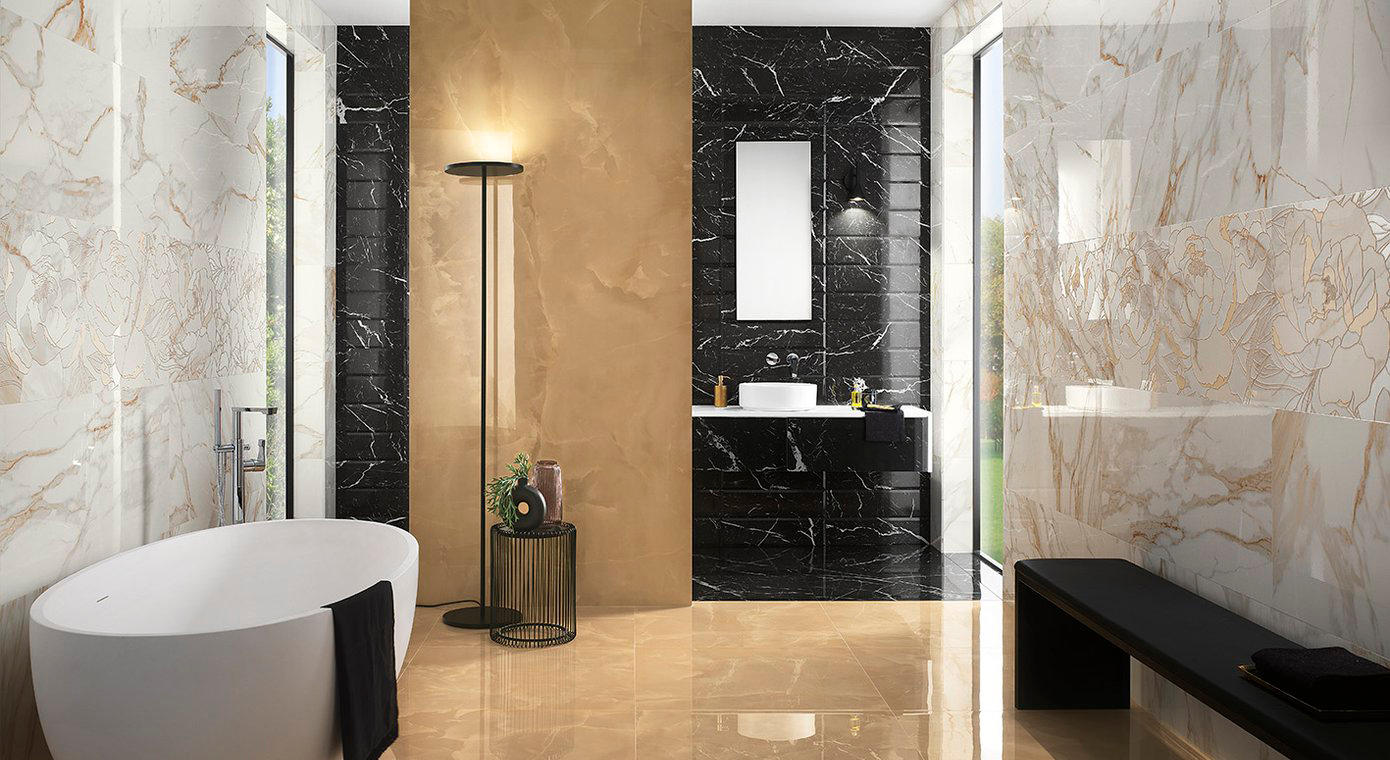 Placa ceramica Roma Gold Onice Miele fPZR-Fap 120x278 | Edil Italy