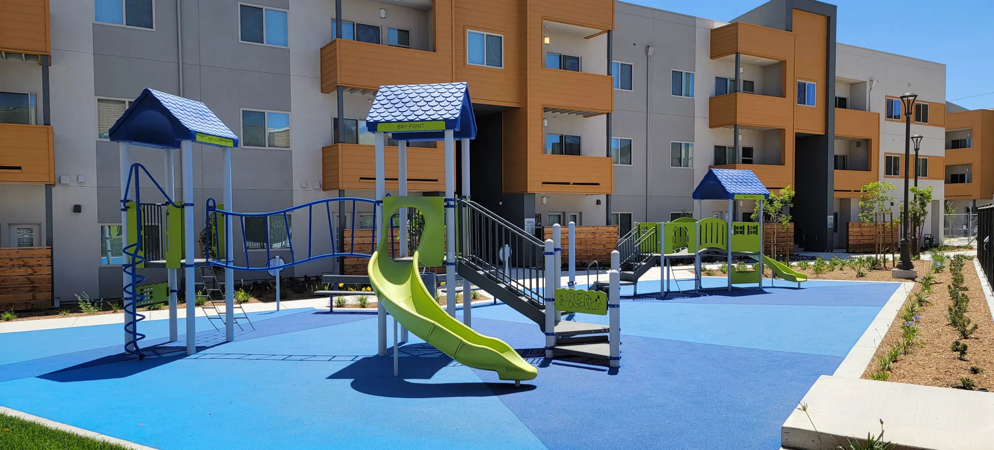 Commercial playground installation by Creative Builders