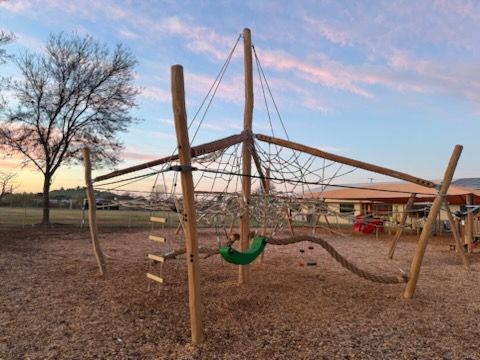 Commercial playground equipment installation by Creative Builders