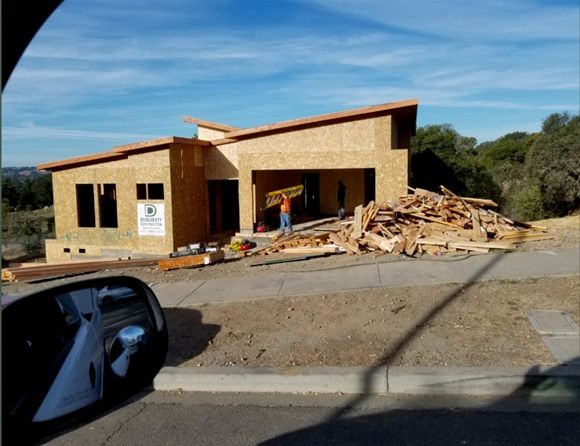 Pascale Place Napa framing progress front view