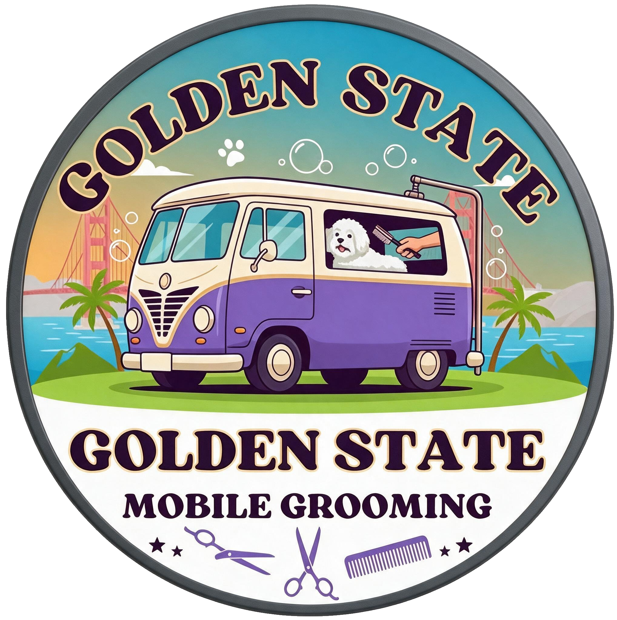 Golden State Mobile Grooming Logo