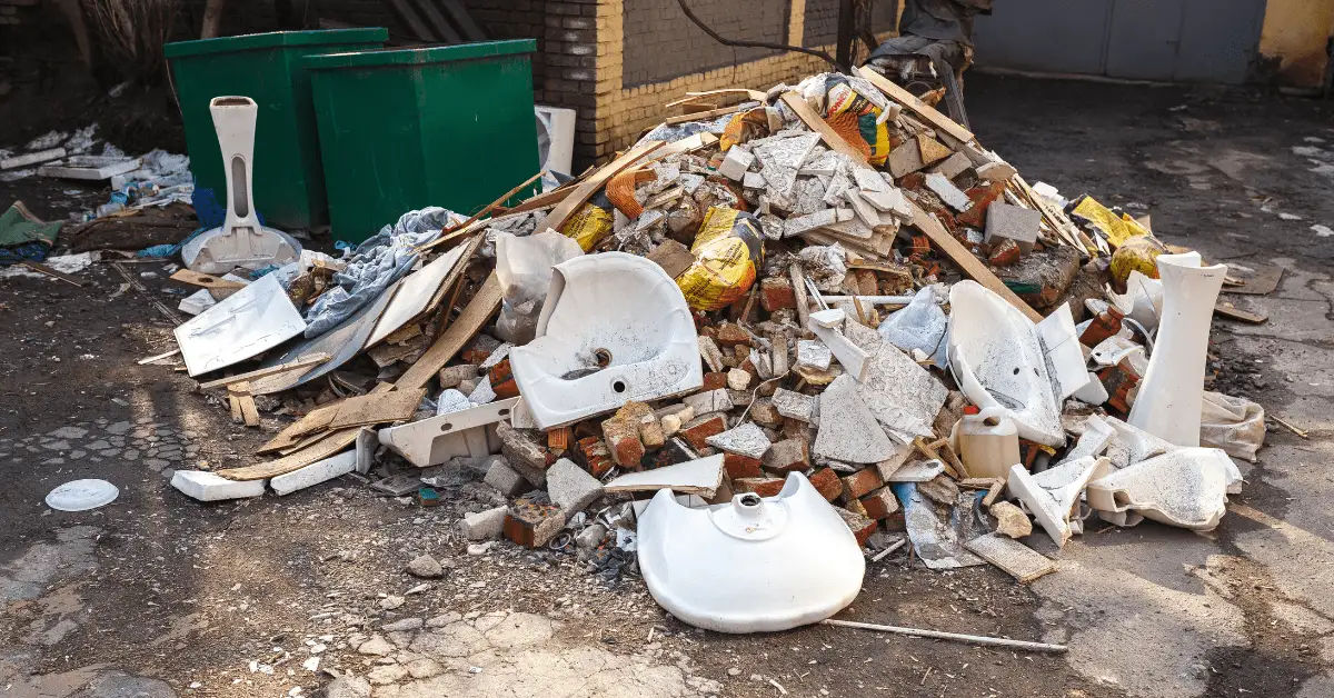Construction debris removal and job site cleanup by Harold's Hands