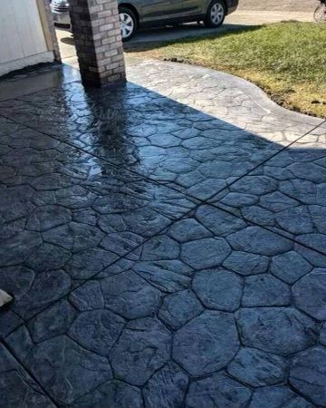 Decorative stamped concrete