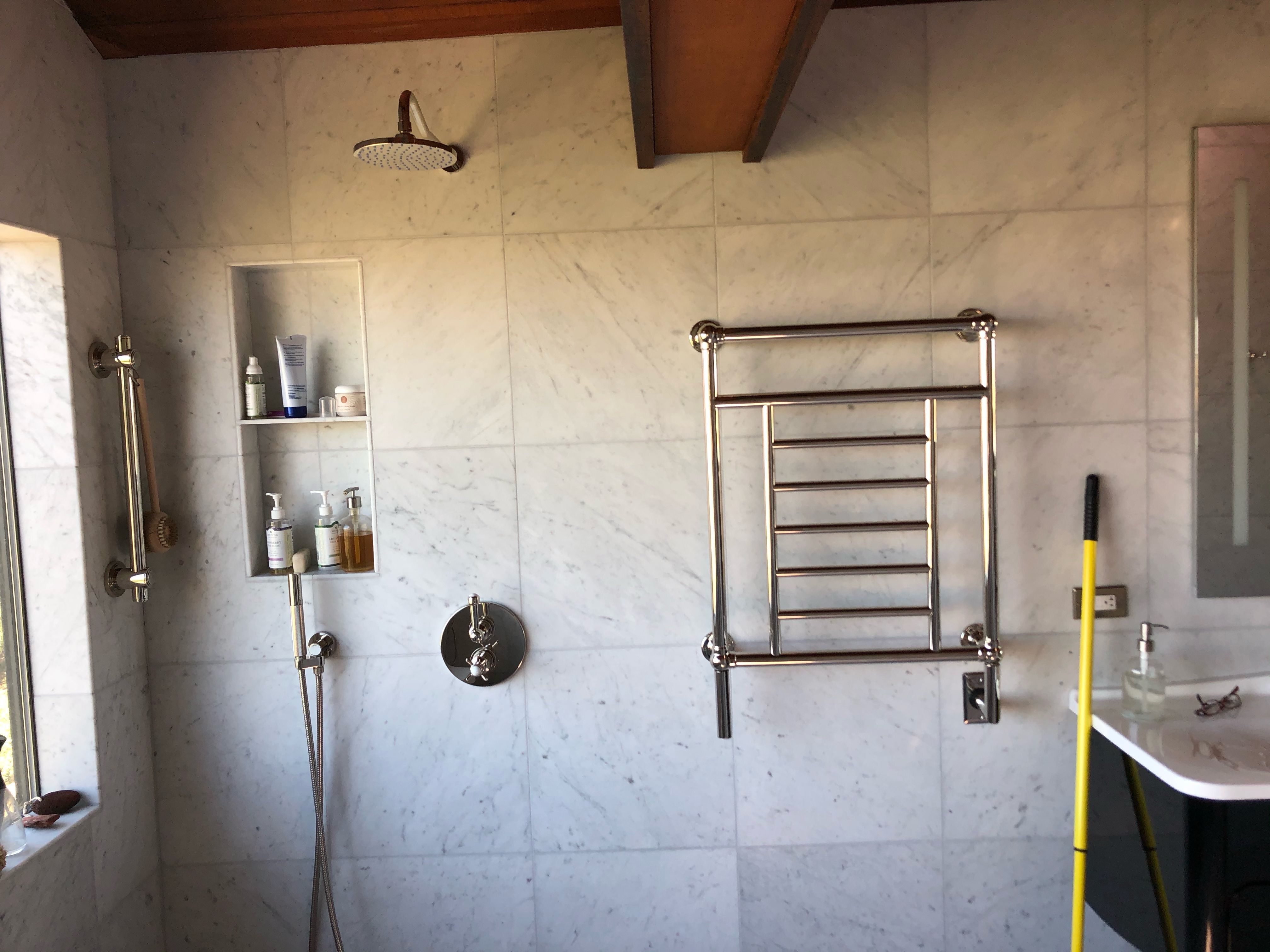 Completed bathroom remodeling project