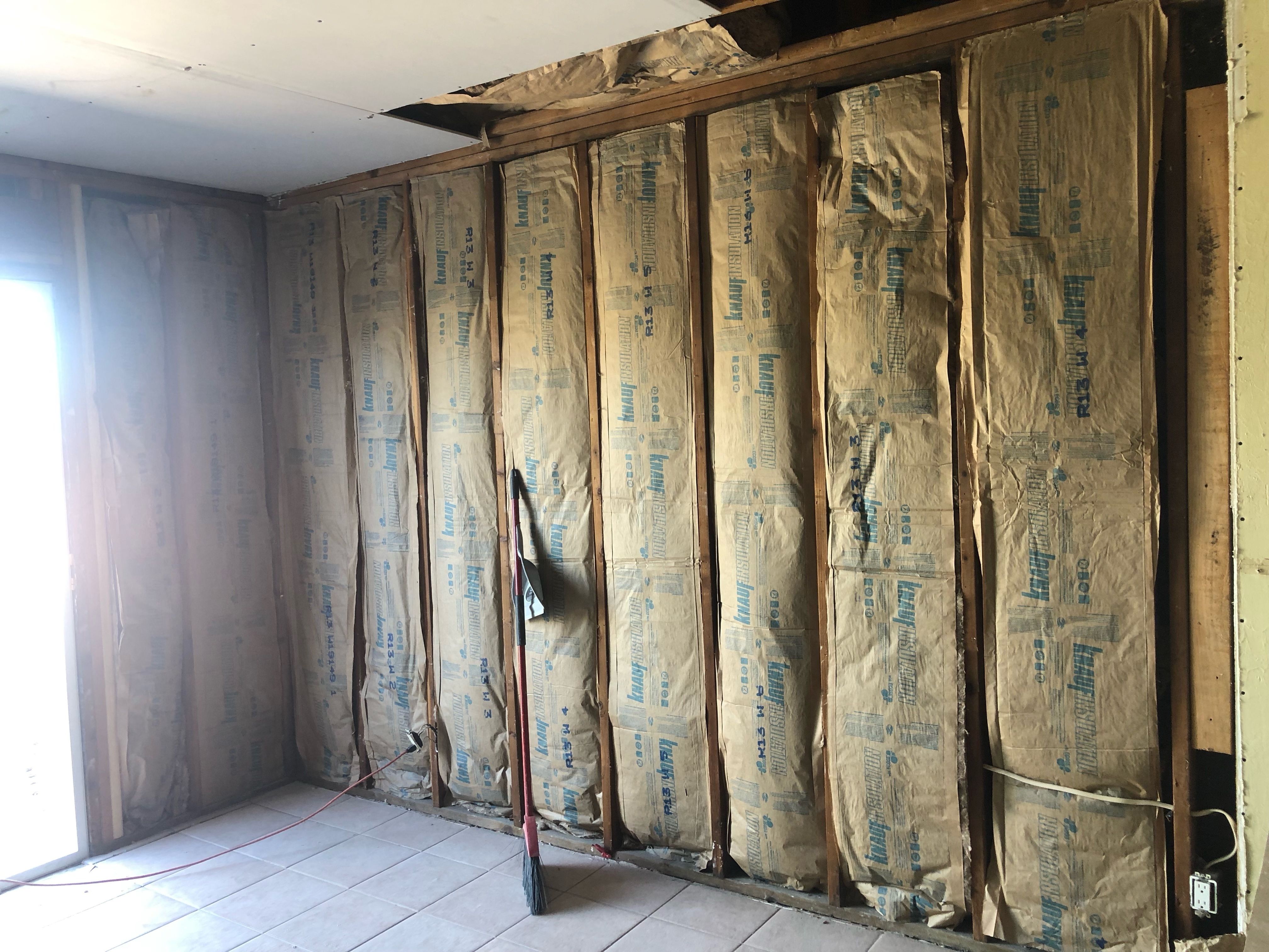 Residential wood framing construction project