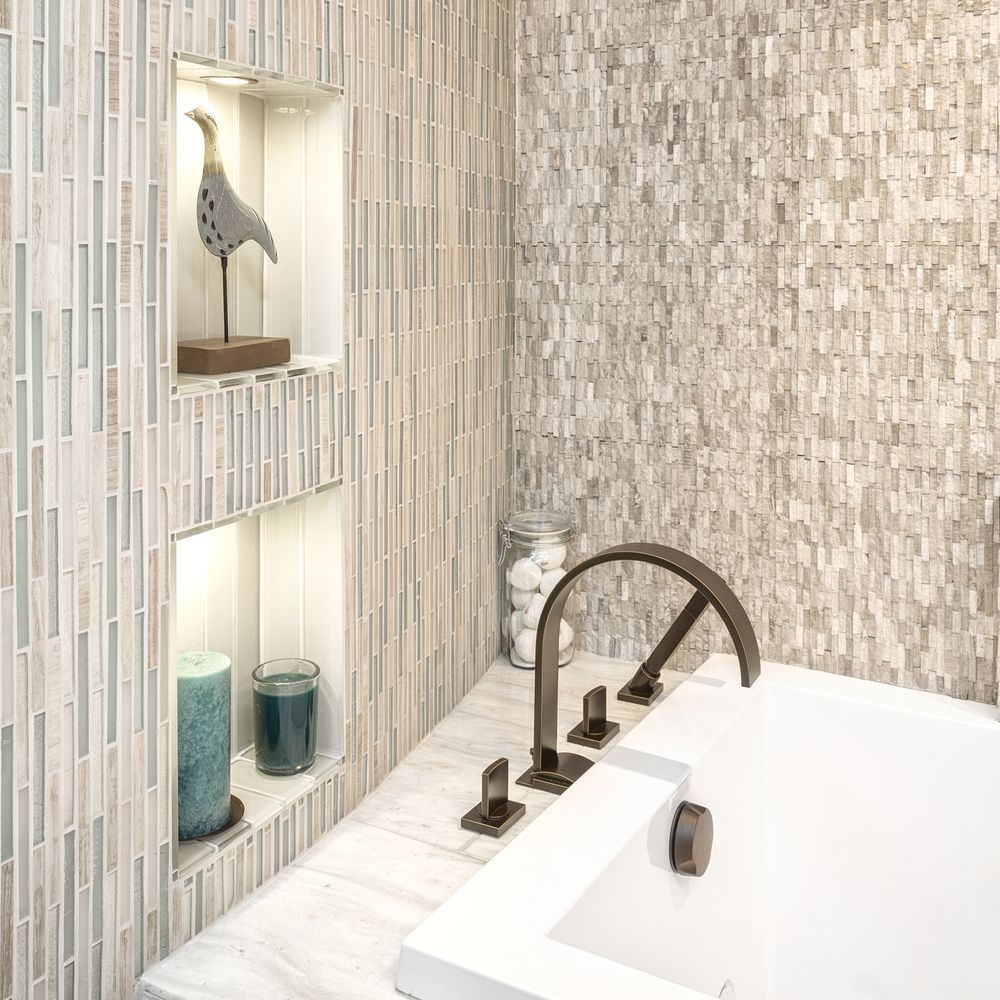 Detailed tile and stone installation by London Tile Co