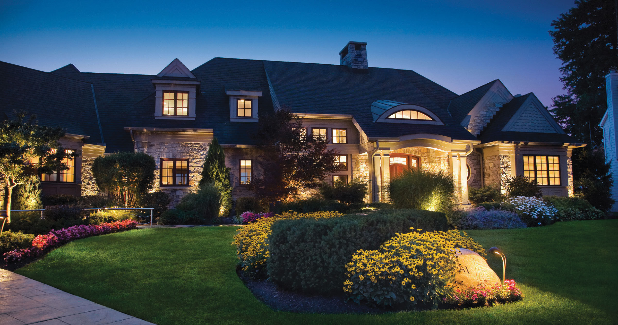 Interior and exterior lighting installation