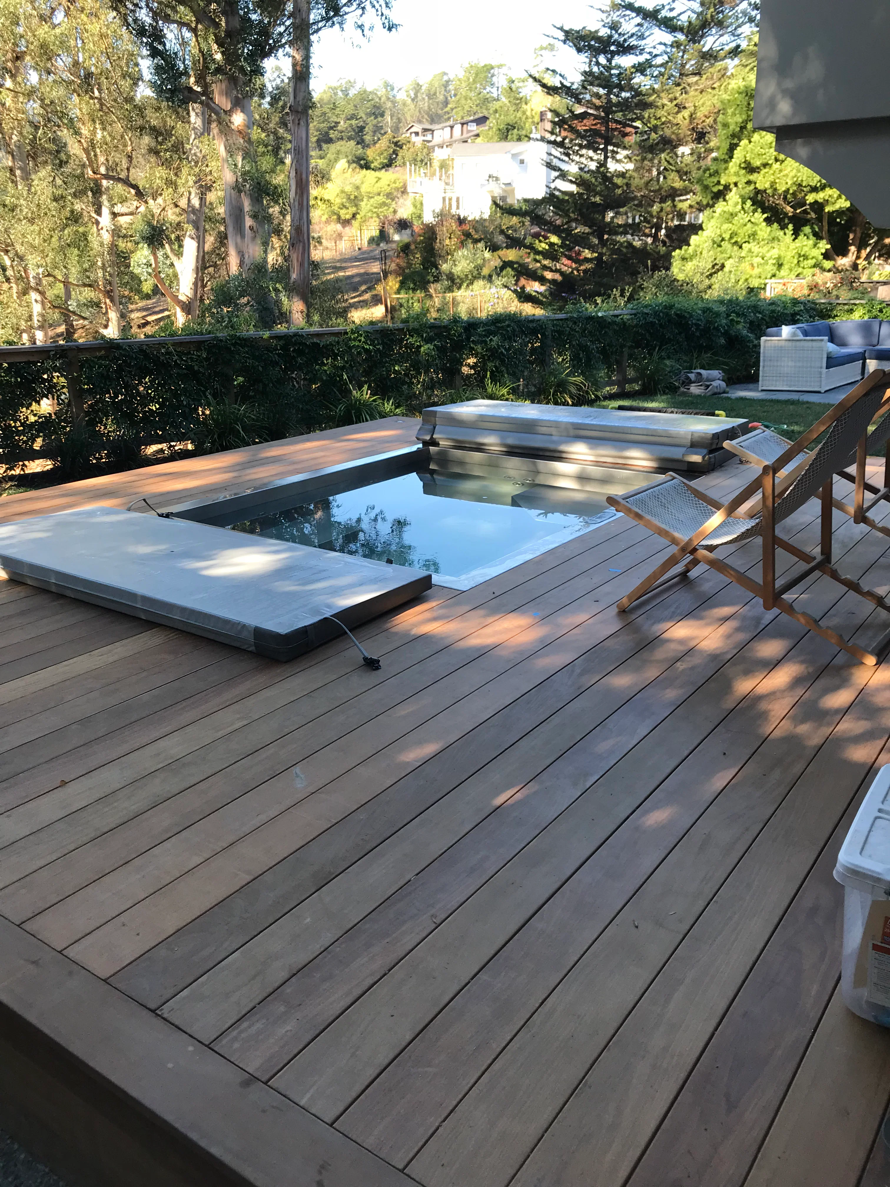 Custom deck construction by F H Landscaping, Inc.