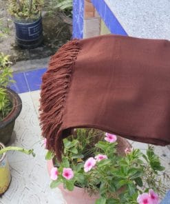 এক কালার Chocolate Brown উলের শাল - ১০০% কোয়ালিটি গ্যারান্টি