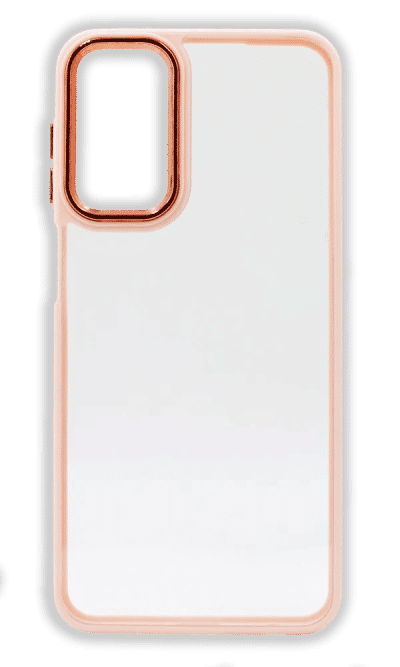 Gloss Metal Buttons Cover for Samsung A24 SM-A245F Clear/Pink