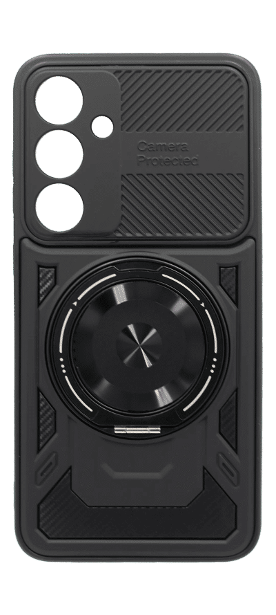 Hybrid New + Big Ring Cover for Samsung S24 FE SM-S721B Black