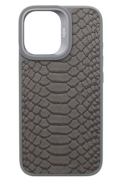Kajsa GC Snake Pattern MagSafe B-Ring Case for iPhone 17 Grey 3MS-GSN-I176.3-GR-O