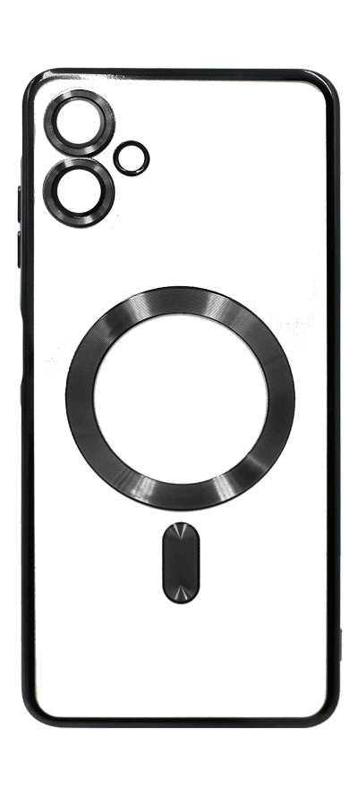 Чохол силіконовий Chrom Border Magsafe Samsung A07 Black