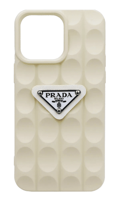 Чохол силіконовий Prada для iPhone 14 Pro Max Beige