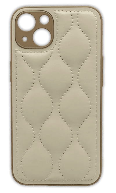 Cover Leather Oval for iPhone 15 Plus / 14 Plus Beige