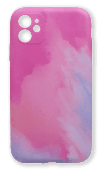 Чохол силіконовий Watercolor для iPhone 11 Pink/Blue