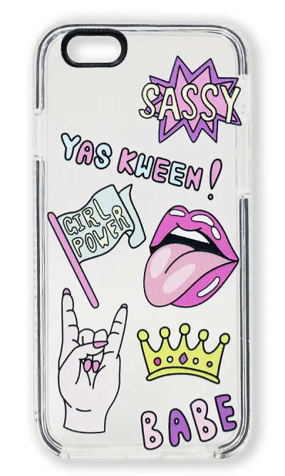 Silicone Print Border Case for iPhone 6 Sassy