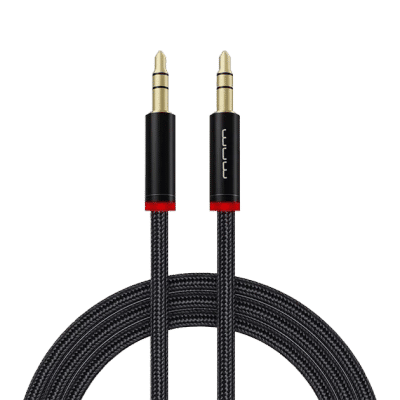Кабель AUX Male 3.5mm to Male 3.5mm 1м WUW R150 Black