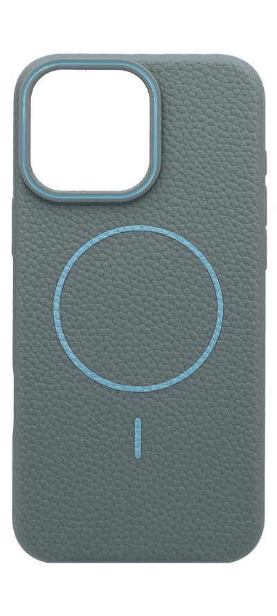 BeatApp Leather MagSafe silicone case for iPhone 16 Pro Max light blue