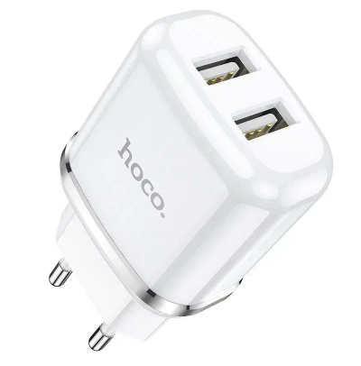 Wall Charger 2USB Hoco N4 Aspiring 2,4A White