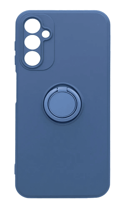 Case silicone Matte Color Buttons + RingHolder Samsung A14 SM-A145F Blue