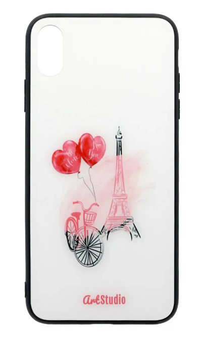 Чохол-накладка Glass Love Paris для iPhone XS Max White