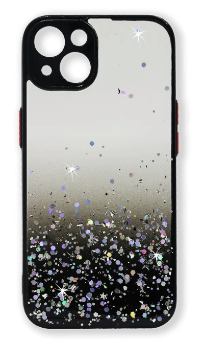 Smoll Confetti Gradient overlay case for iPhone 14 / 13 Transparent/Black