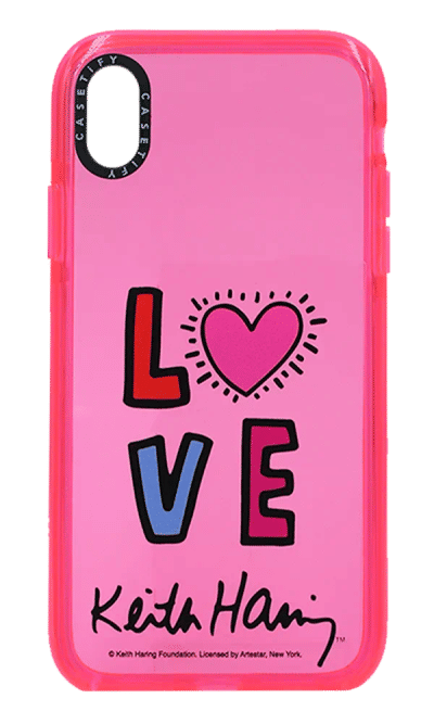 Чохол силіконовий Print Caseti Love для iPhone XR Pink