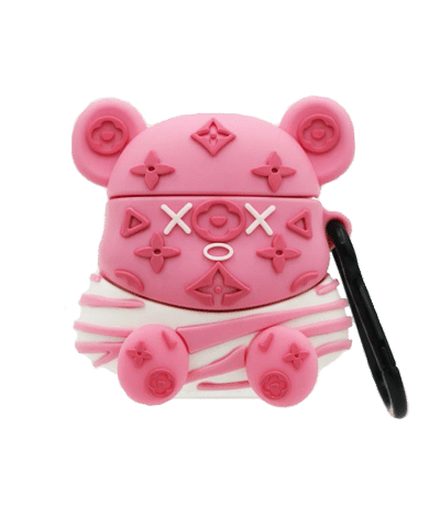 Чохол для гарнітури AirPods Pro 3D Bear Pink