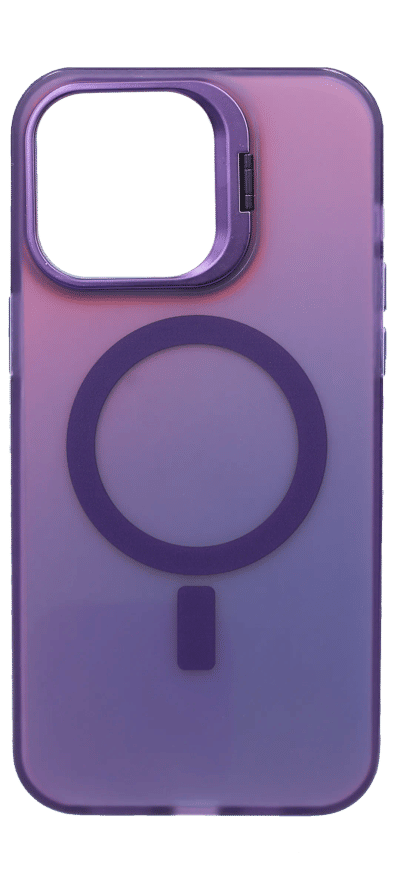 Holographic Camera Stand Cover for iPhone 14 Pro Max Purple
