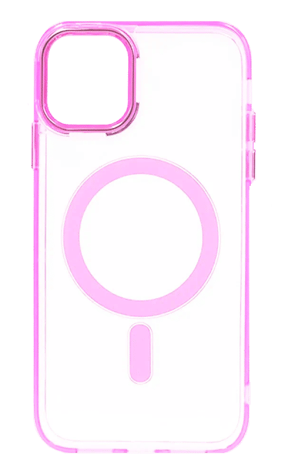 Gloss Metal Buttons Magsafe cover for iPhone 11 Light Pink