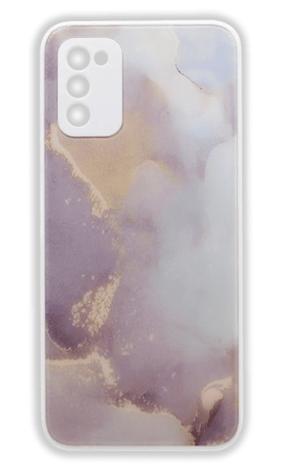 Cover Marble Glass for Samsung A03s SM-A037F White