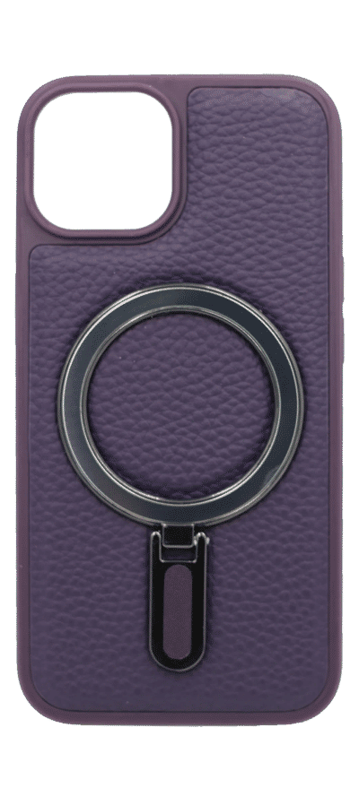 Чохол-накладка Jinduka Leather Ring MagSafe для iPhone 14 / 13 Purple