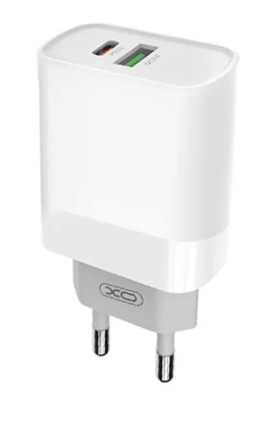 XO wall charger L64 PD QC 3.0 18W 1x USB 1x USB-C white
