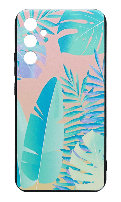 Molan Silicone Print case for Samsung S23 SM-G911B Black/Flower 2