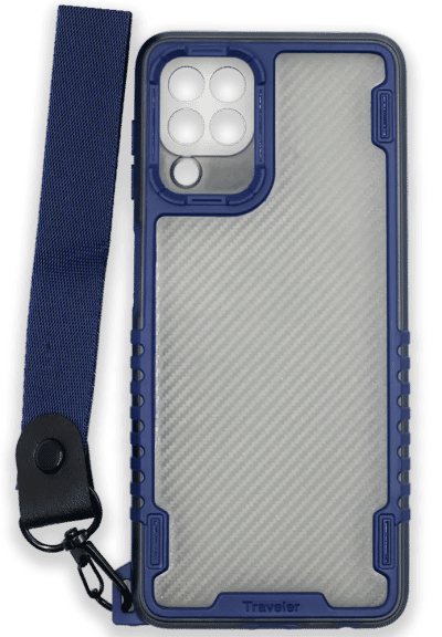 Cover cover Mate Carbon + Border Silicone for Samsung A12 SM-A125F Blue