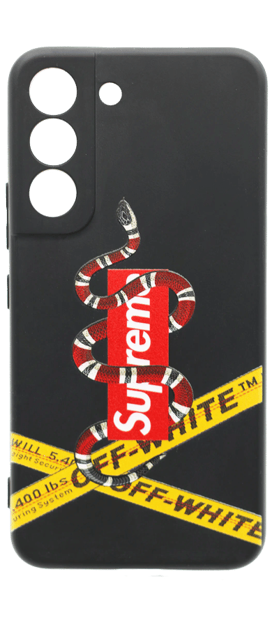 Cover silicone Molan Print for Samsung S22 SM-S901B Black/snake supreme