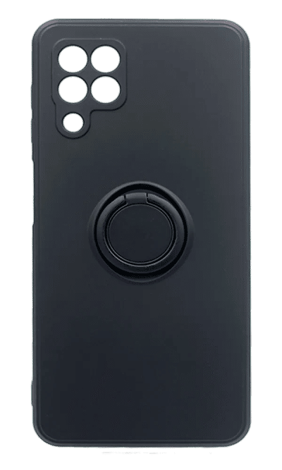 Cover silicone Matte Color Buttons + RingHolder Samsung A22 A225F/M32 M325F/M22 M225 Black