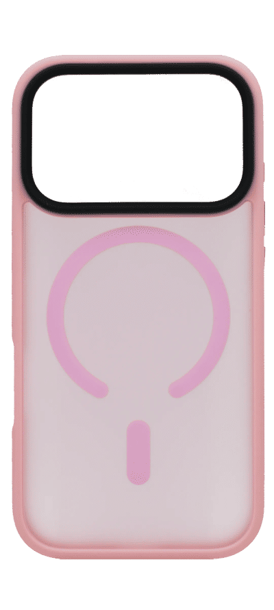 Shadow Matt Metal Buttons Magsafe Case for iPhone 17 Pro Pink