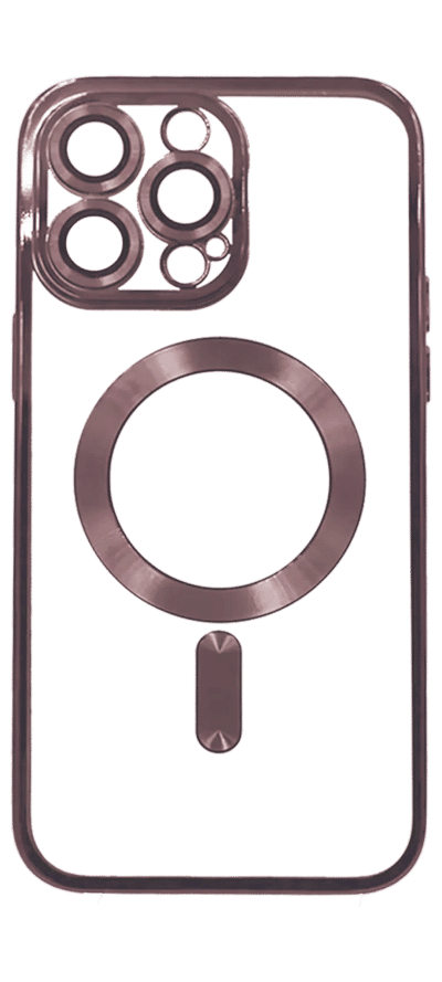 Silicone Electroplating Magsafe case for iPhone 15 Pro Max Pink