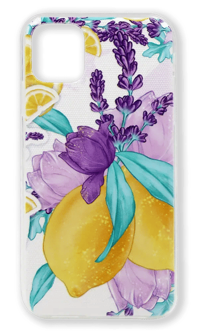 Silicone case Print Lemon for iPhone 11 Yellow / Violet