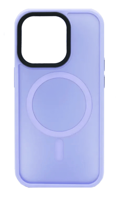 Shadow Matt Metal Buttons Magsafe cover for iPhone 14 Pro Max Lilac