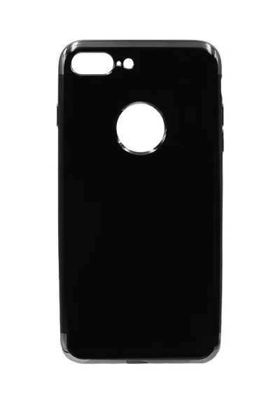 Gloss Silicone Case for iPhone 8/7 Plus Black / Grey