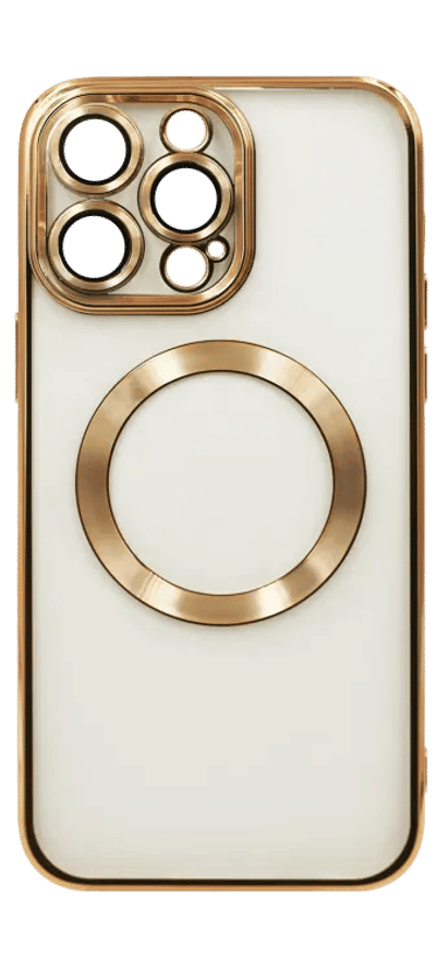 Silicon Electroplating Circle case for iPhone 16 Pro Gold
