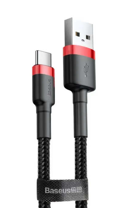 Cable 1m Baseus Cafule Series Type-C 3A Red / Black