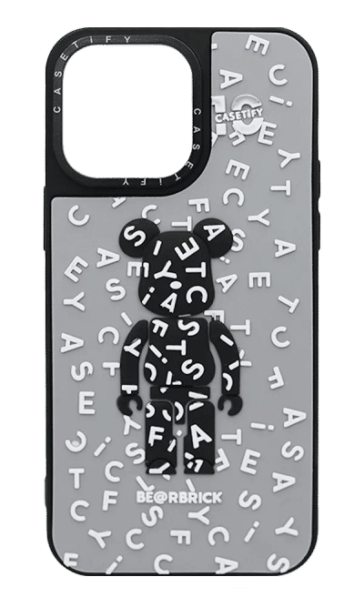 Cover Caseti 3d Bearbrickis for iPhone 14 Pro Max Gray