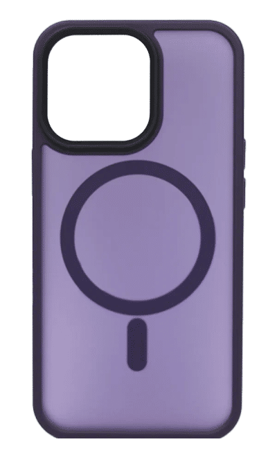 Cover Shadow Matt Metal Buttons Magsafe for iPhone 15 Pro Max Purple