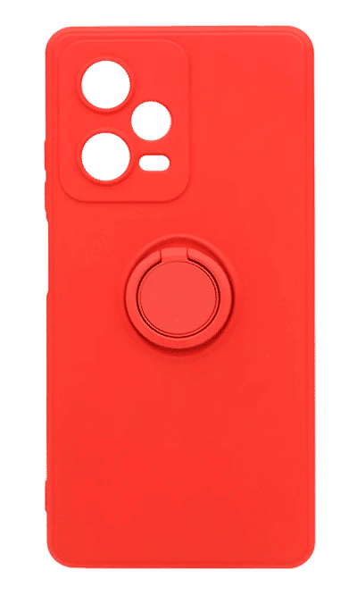 Cover silicone Matte Color Buttons + RingHolder Xiaomi Redmi Note 12 5G/Poco X5 Red