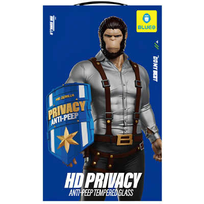 2.5D Blueo Anti-Peep Privacy Protective Glass for iPhone 17 Pro Max / 16 Pro Max Black