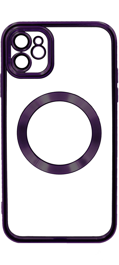 Electroplating Circle silicone case for iPhone 11 Violet